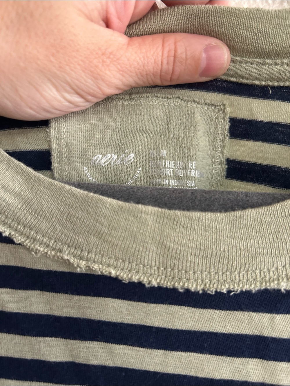 Aerie Boyfriend Oversized Striped Top and Old Navy Jogger Sweatpants Womens M - Picture 5 of 16